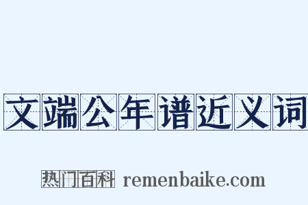 文端公年谱近义词是什么意思的图片